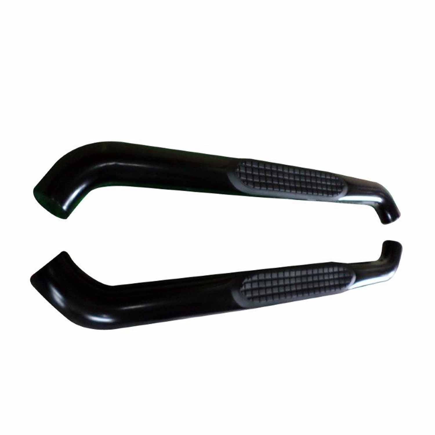 TrailFX A0057B 3 Inch Round Bent Nerf Bars Black Powder Coated Steel