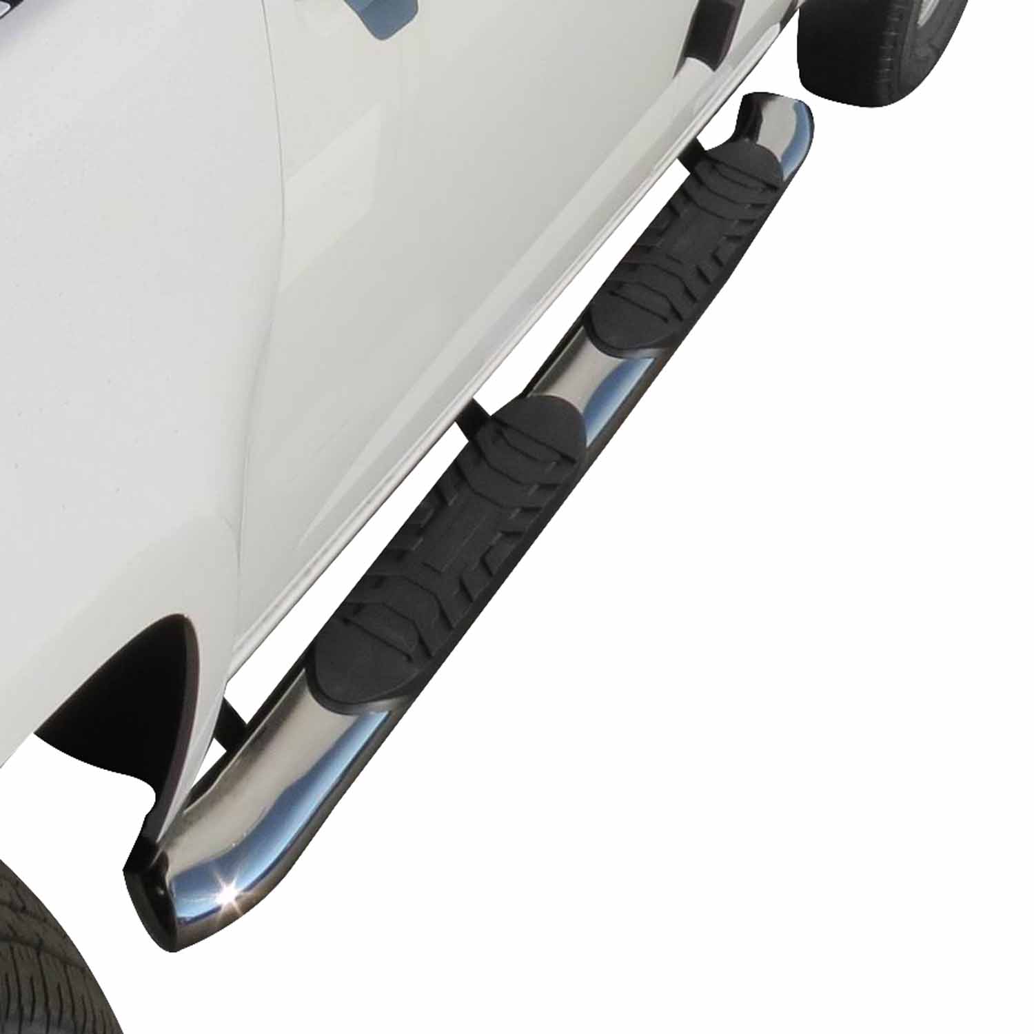TrailFX A7081S 5 Inch Oval Bent Nerf Bars Polished Stainless Steel
