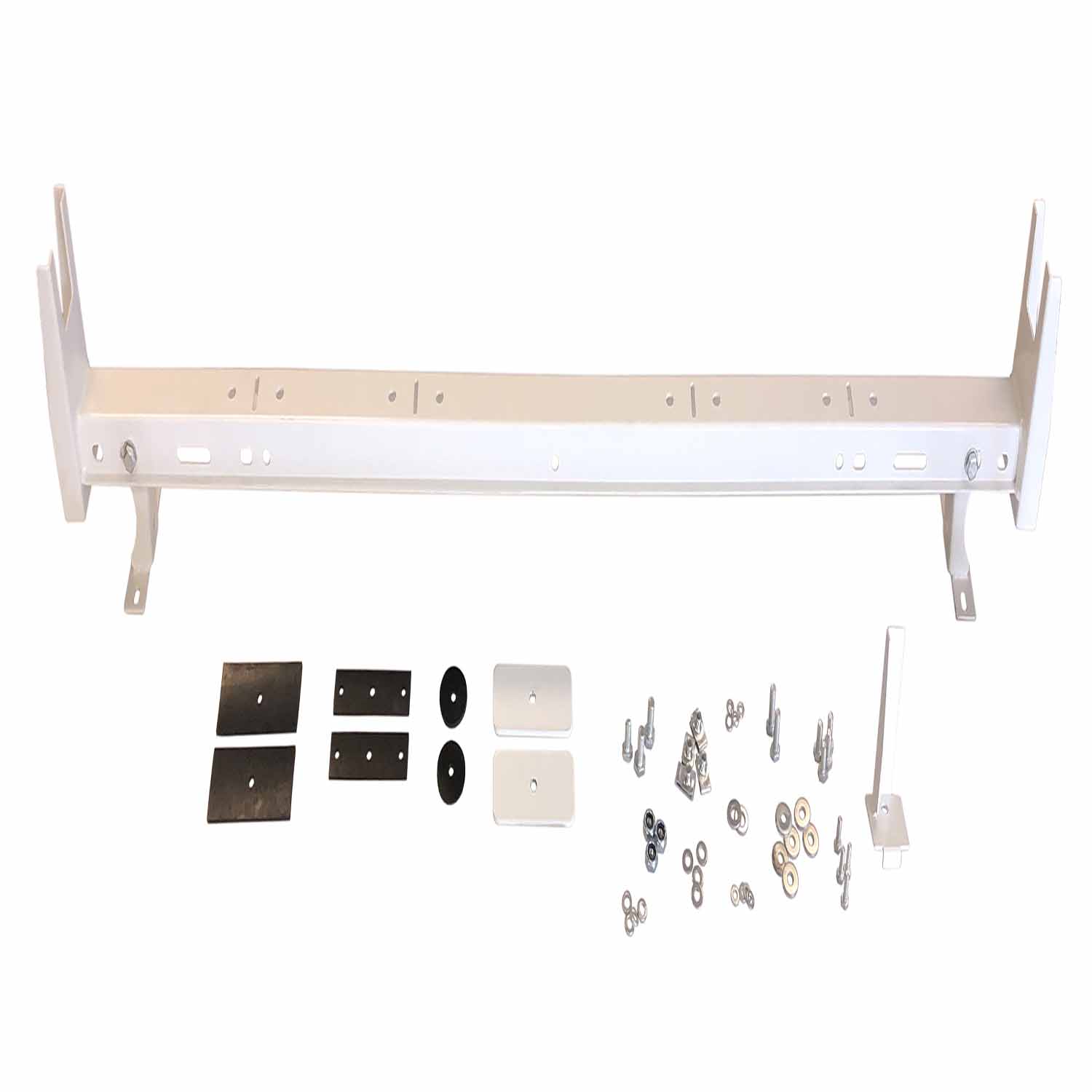 TrailFX FCLR007W Universal Van Rack Without Gutters - White Powder Coated Steel 250 lb Capacity