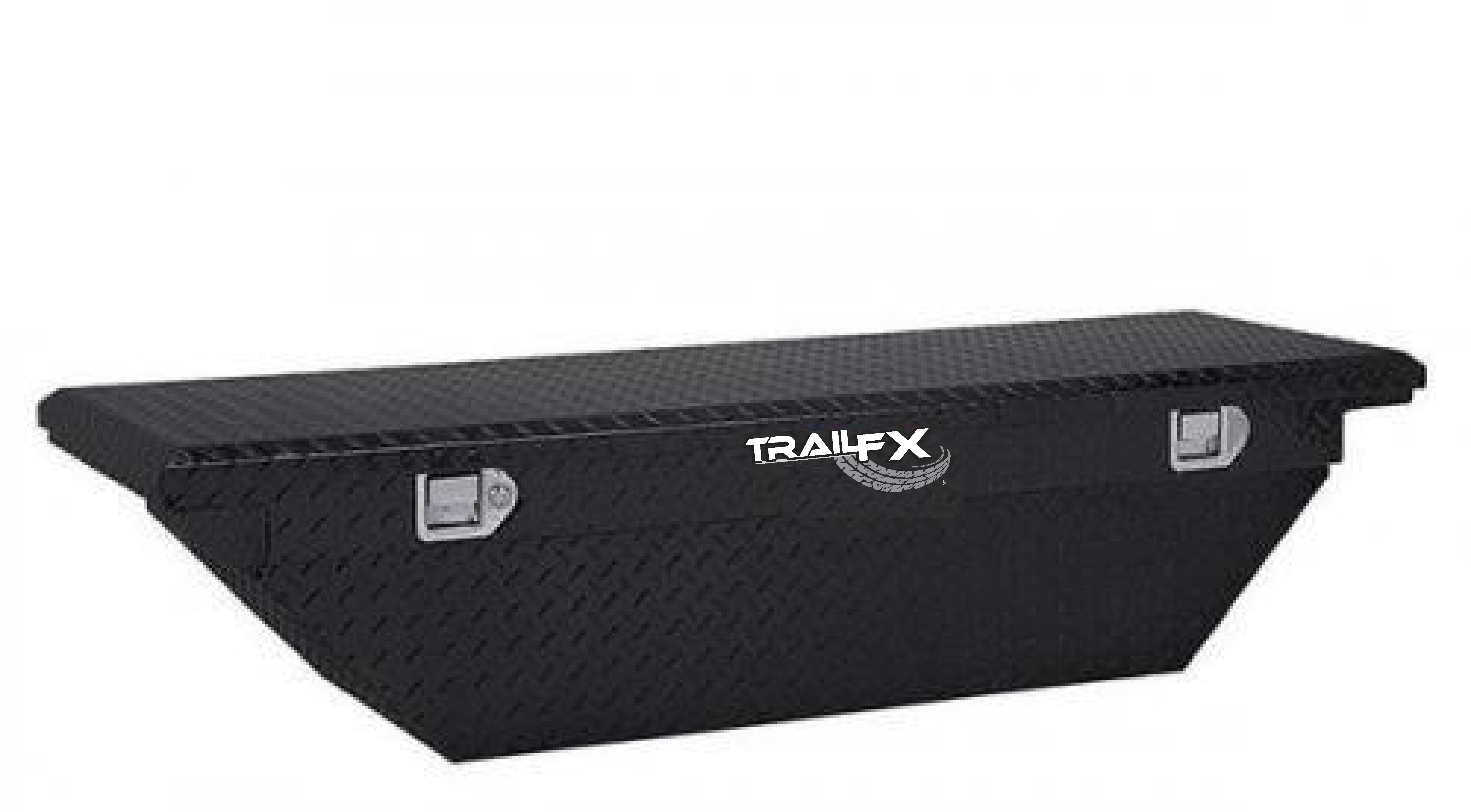 TrailFX 120633 Crossover Angled Single Lid Tool Box Matte Black 63x19.25x13.5