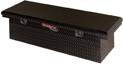 TrailFX 120632 Crossover Truck Toolbox Angled Single Lid 63 Inch Black Aluminum