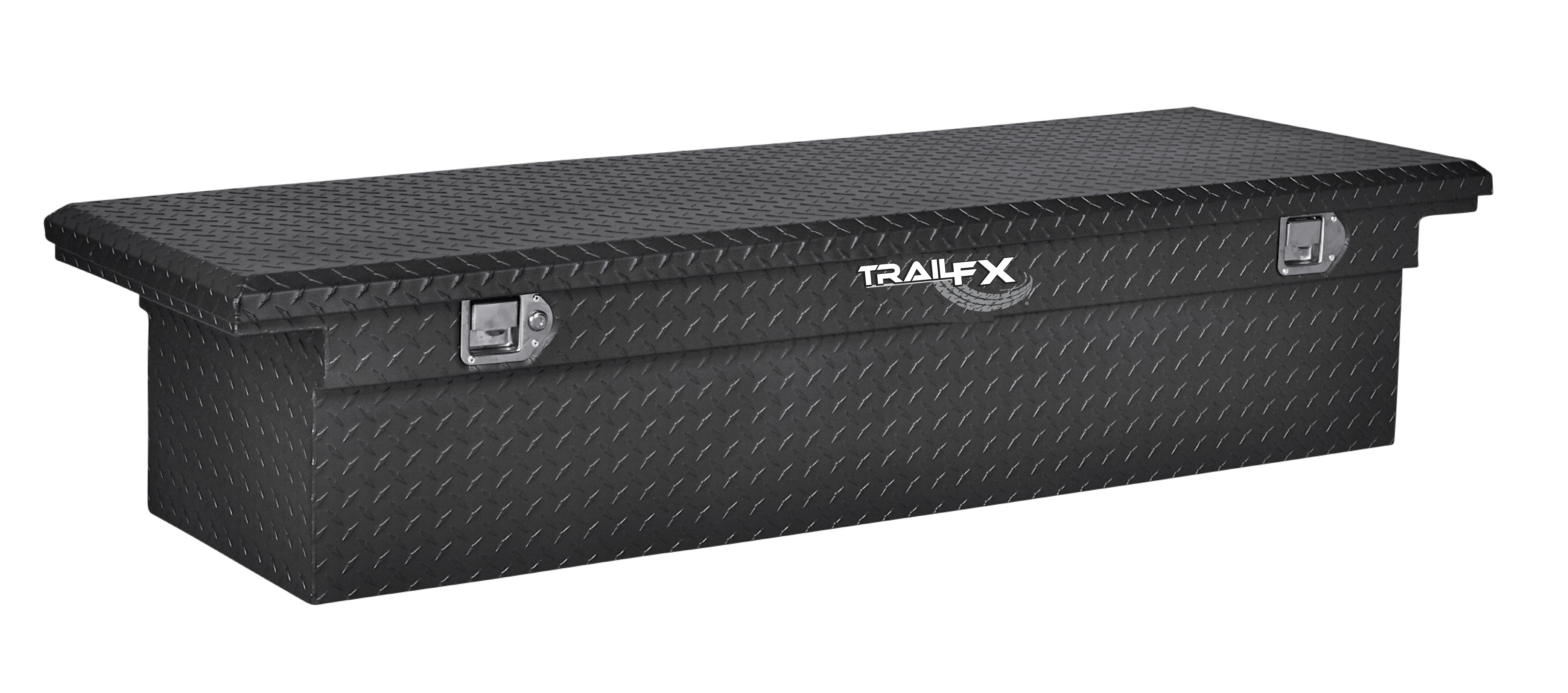 TrailFX 120703 Low Profile Angled Crossover Tool Box 69" Matte Black Aluminum