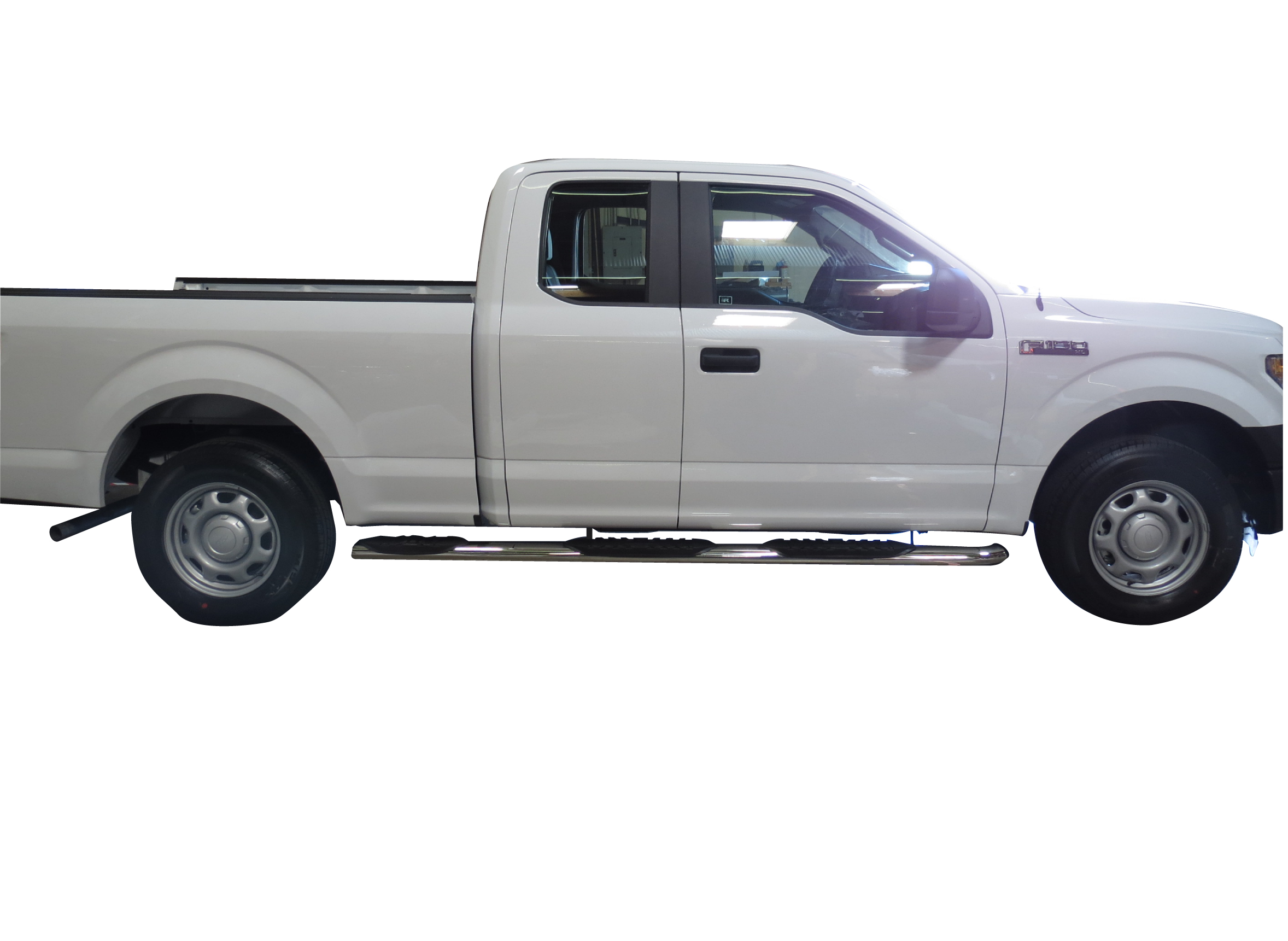 TrailFX A7050S 5 Inch Oval Nerf Bars Polished Stainless Steel Side Steps