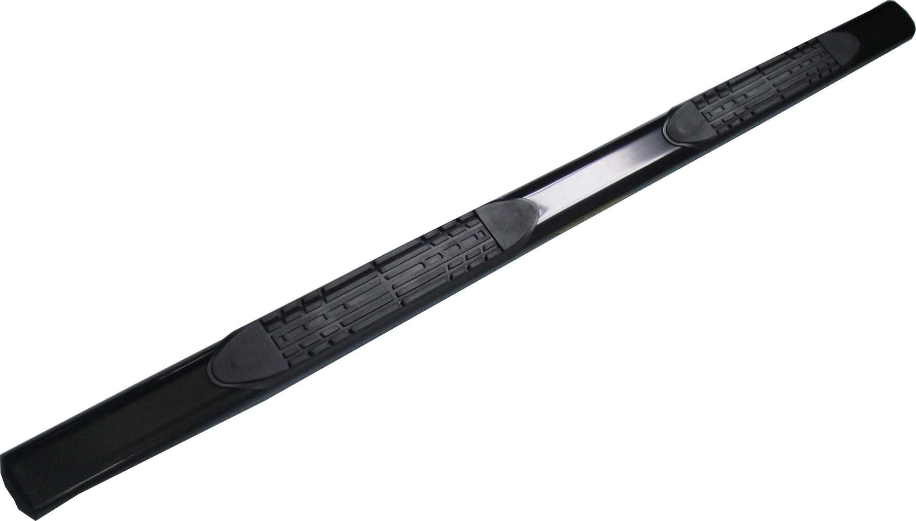 TrailFX 2950522053 4 Inch Oval Straight Side Step Bar Powder Coated Black Steel
