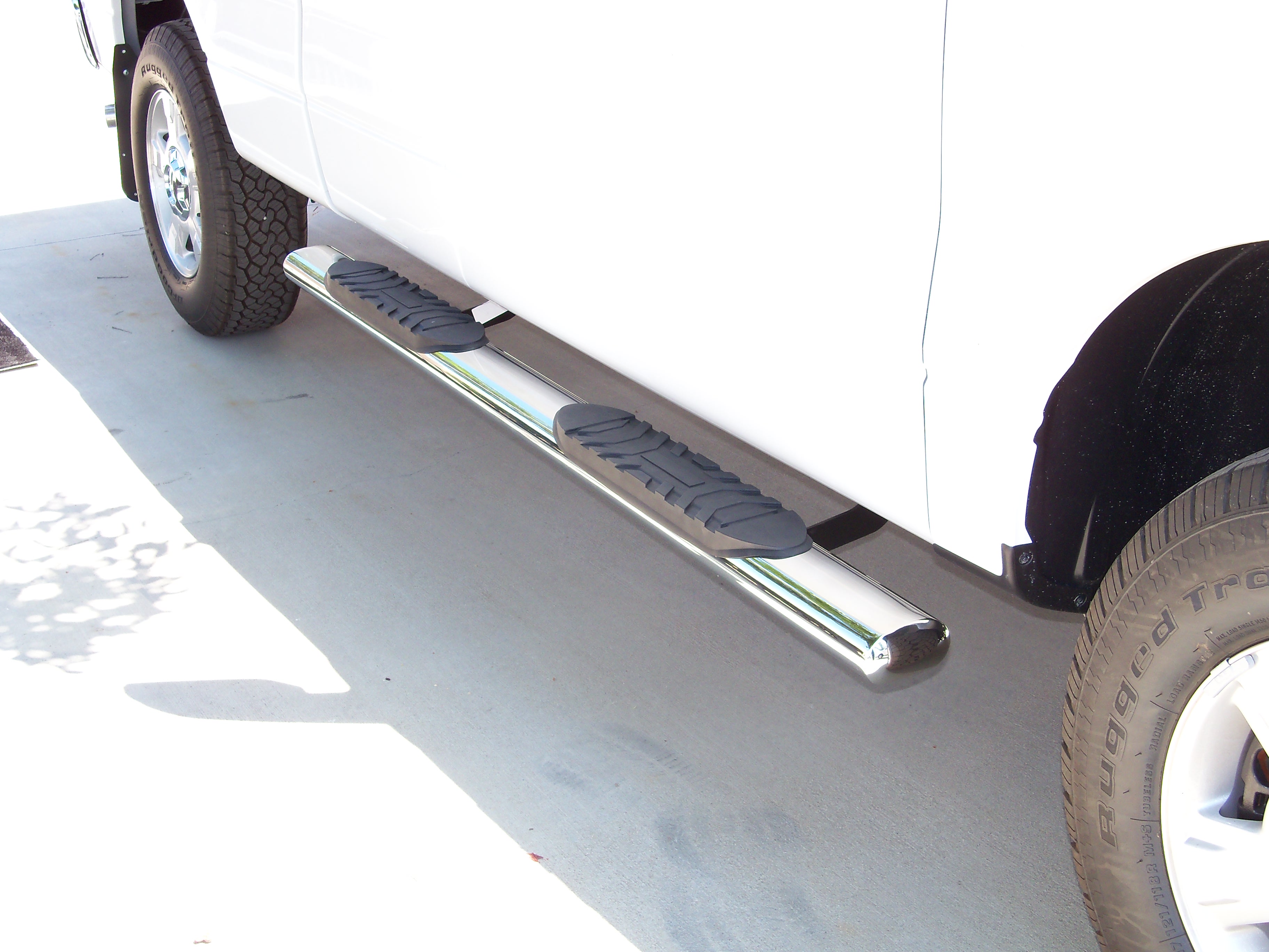 TrailFX A7014S 5 Inch Oval Polished Stainless Steel Side Steps