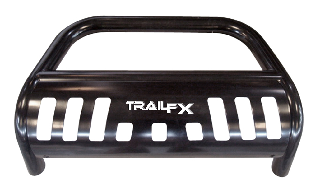 TrailFX B0029B 3 Inch Black Powder Coated Bull Bar with Skid Plate
