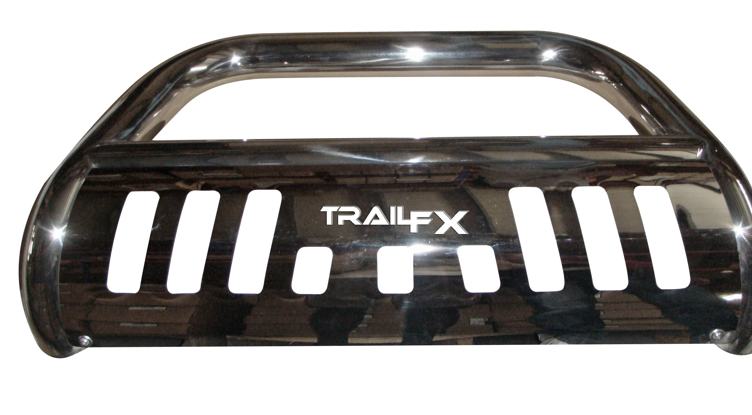 TrailFX 8923342 3 Inch Polished Stainless Steel Bull Bar with Skid Plate
