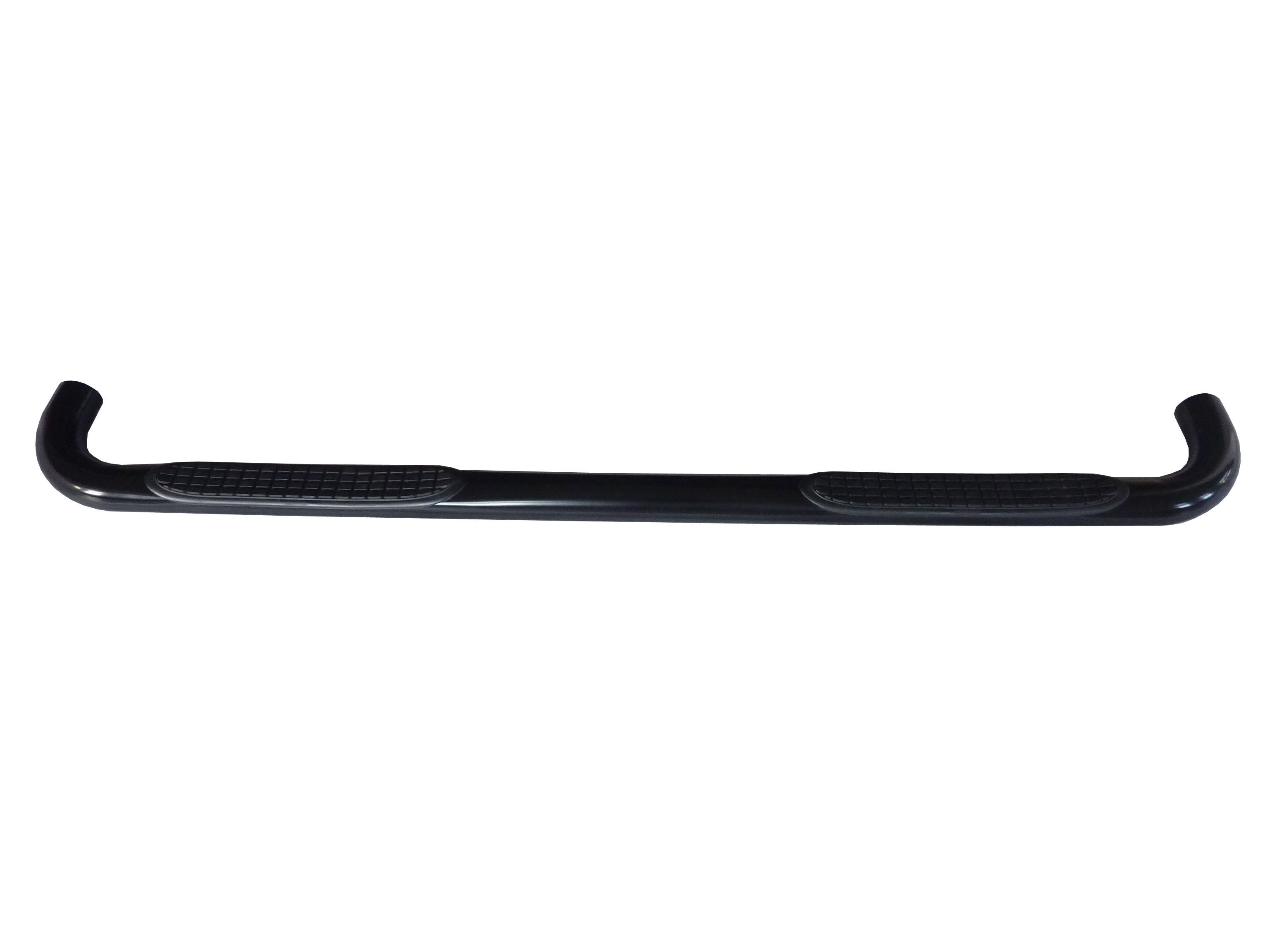 TrailFX 1130340043 3 Inch Round Bent Side Step Nerf Bar Black Steel Rocker Panel Mount