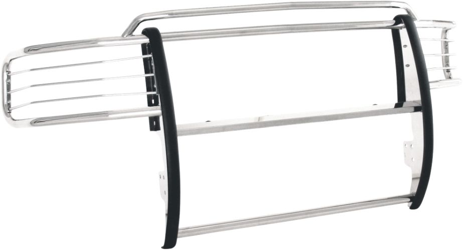 TrailFX E0034S Polished Stainless Steel Grille Guard with Brush Guard