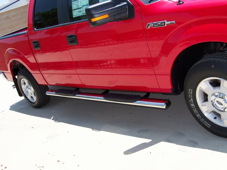 TrailFX A7013S 5 Inch Oval Polished Stainless Steel Side Steps