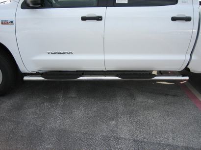 TrailFX A7011S 5 Inch Oval Straight Side Step Bar Stainless Steel