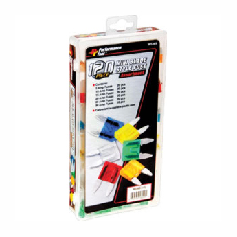 Performance Tool W5369 120-Piece Mini Automotive Fuse Assortment Kit