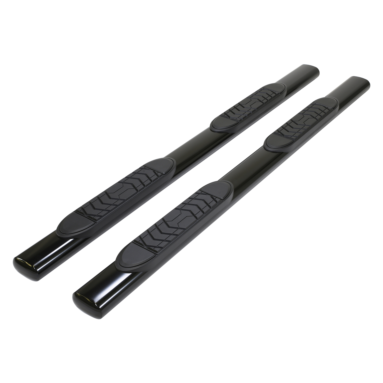 TrailFX A7097B 5 Inch Oval Step Bars for Chevy Silverado Regular Cab 2019+ Black
