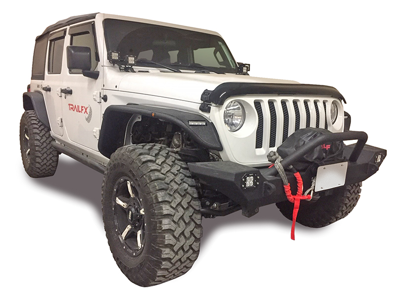 TrailFX JL05FF Front Steel Tube Fenders with LED Lights for Jeep Wrangler JL