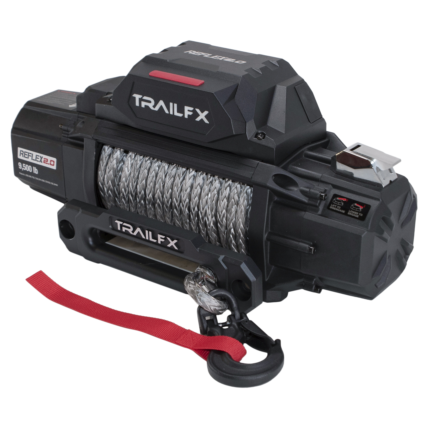 TrailFX WRS295B Reflex 2.0 Winch 9500 lbs Synthetic Rope