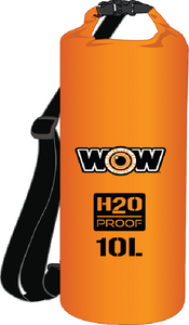 Wow Sports 185070O 20L Waterproof Dry Bag with Shoulder Strap Orange