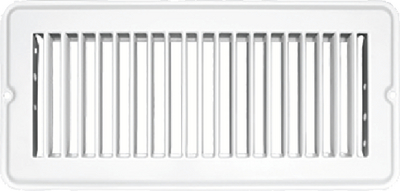 RV Designer H875  Metal Floor Register, Undampered, White