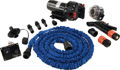 Johnson Pumps 6260616 Aqua Jet 5.2 GPM Washdown Pump Kit 12V with Coiled Hose