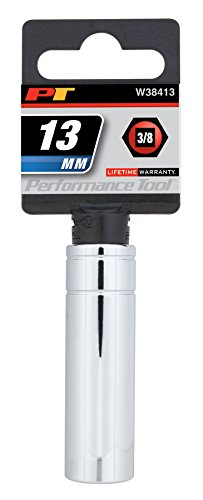 Performance Tool W38413 Wilmar Corp. /  3/8'' Dr 6pt Deep Socket 13mm