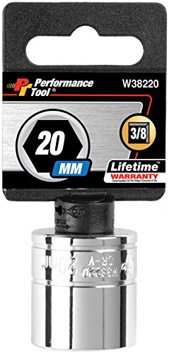 Performance Tool W38220 3/8'' Dr 6pt Std. Socket 20mm