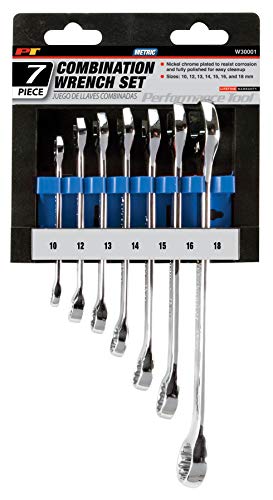 Performance Tool W30001 Mm Polish Comb Wrench Set, 7-Piece, 1-Pack