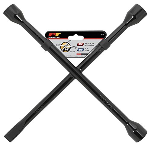 Performance Tool W9 4-Way Lug Wrench 14" SAE/Metric Cross Wrench