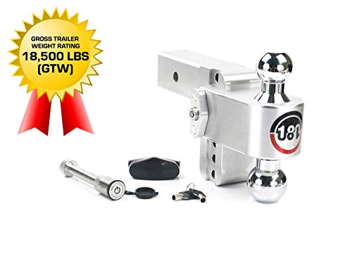 Weigh Safe CTB4-2.5-KA Adjustable Ball Mount 4" Drop 2.5" Shank 18,500 lbs GTW