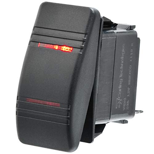 Whitecap Industries S7065C Illuminated Contura Style Rocker Switch with Safety Cover