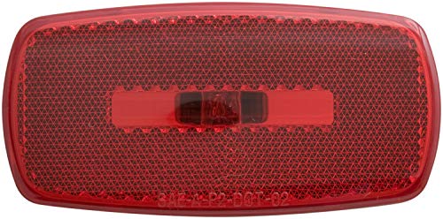 Optronics MC32RBS Oval Clearance Marker Light Red Lens Black Base