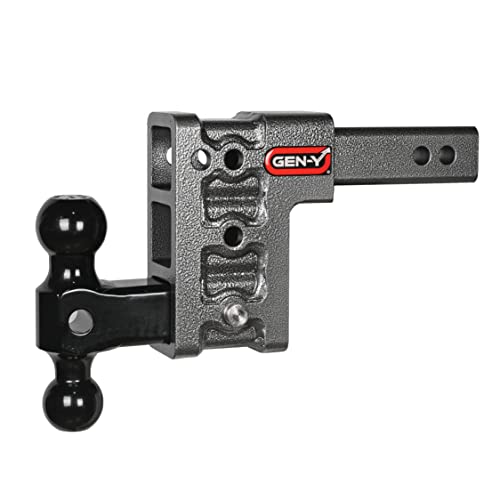 Gen-Y Hitch GH-313 Adjustable Drop Hitch 2" Shank 5" Drop/Rise Dual Ball Mount