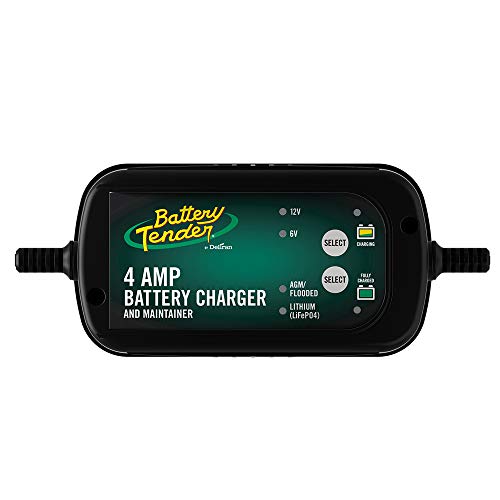 Battery Tender 022-0209-BT-WH 4 Amp Switchable 6V/12V Battery Charger and Maintainer