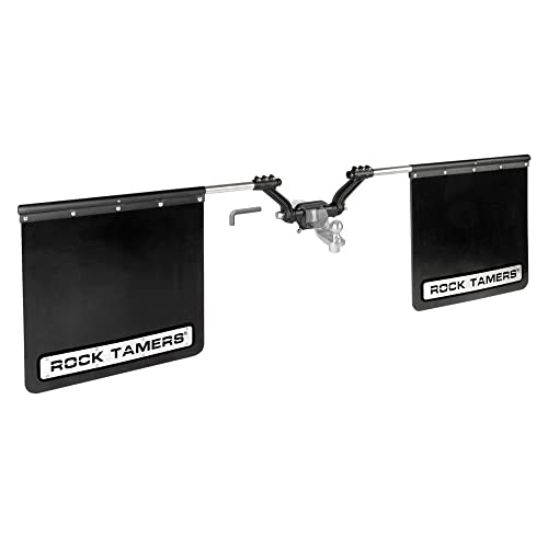 Rock Tamers 00112 Hitch Mounted Mudflap System 3" Hub Black Stainless Steel