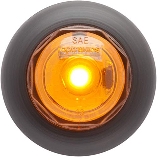 Optronics MCL10AKBP LED Marker Light Round 0.73" Amber with Grommet