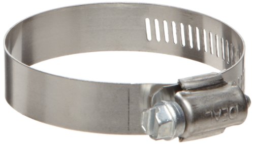 Ideal 5028051 Hy-Gear 50 Series Stainless Steel 201/301 Worm Gear Hose Clamp, General Purpose, 28 Sae Size, Fits 1-1/4 1-5/8" Hose Id, 32 Mm 57 Mm Hose Od Range (pack Of 1)