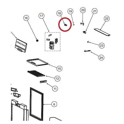 Norcold 635833 Strike Door Black