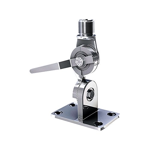 KJM M101 Heavy Duty Stainless Steel Marine Antenna Ratchet Mount with Handle