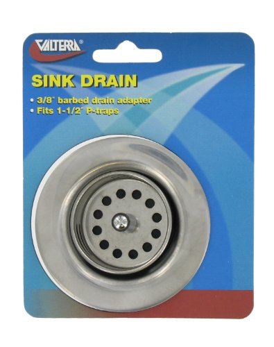 Valterra A01-2011VP RV Sink Drain with Strainer Basket 1-1/2 Inch