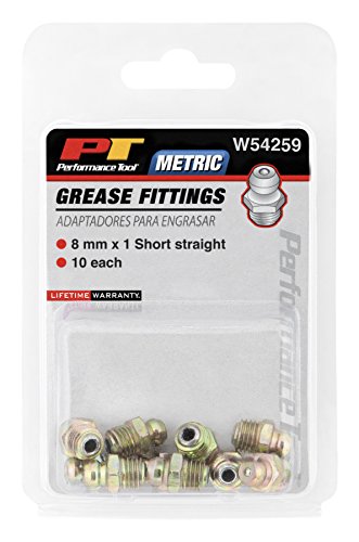Performance Tool W54259 Wilmar Corp. /  10pk 8mm x 1 Short Straight