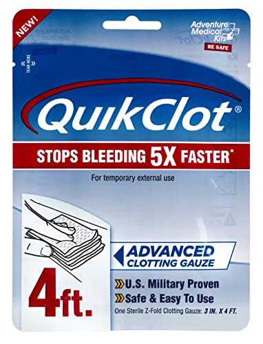 Adventure Medical Kits 5020-0026 Quikclot Advanced Clotting Gauze 3 X 48 In