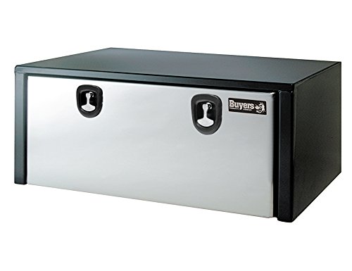 Buyers 1702710 Underbody Truck Toolbox 18x18x48 Black with Polished Stainless Steel Door