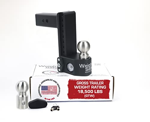 Weigh Safe SWS8-2.5 Adjustable Ball Mount 8" Drop Hitch 2.5" Receiver with Built-In Scale