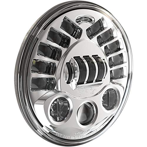 J.W. Speaker 0555031 Model 8790 Adaptive 2 LED 7" Motorcycle Headlight Chrome Bezel