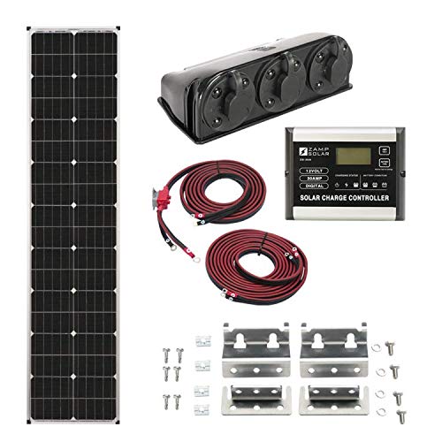 Zamp Solar KIT1007 90W Legacy Series Long Roof Mount Solar Kit with Digital Controller