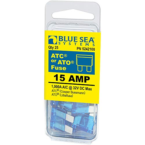 Blue Sea Systems 5242BSS Blue Sea 5242 Fuse ATO/ATC 15 Amp 2/Pk