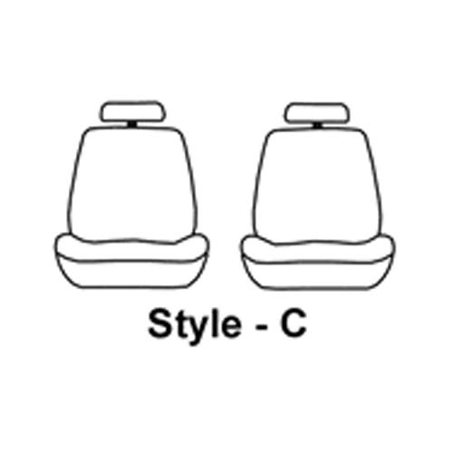 Covercraft SS3470PCCH Polycotton Seatsaver Custom Front Row Seat Covers-Charcoal