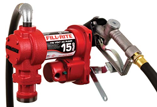 Fill-Rite FR610H 115V AC Fuel Transfer Pump 15 GPM with Hose and Manual Nozzle