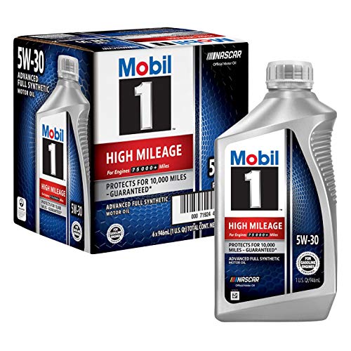 Mobil 103767 High Mileage Full Synthetic Motor Oil 5W-30 1 Quart