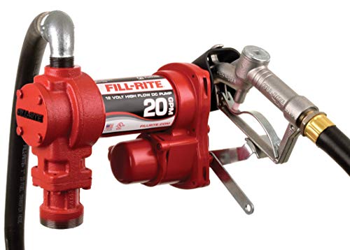 Fill-Rite FR4210H 12V DC Fuel Transfer Pump 20 GPM with Hose and Manual Nozzle