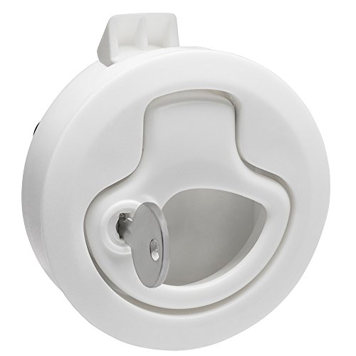 Whitecap Industries 3228WC Mini Ring Pull White Nylon Locking Latch