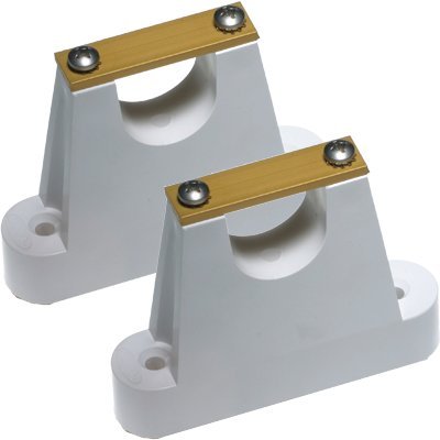 Morad 9046 M6 Bulkhead Mounts, Pair, With Anodized Straps, Mfg# 9046, For 1" Diameter Masts.